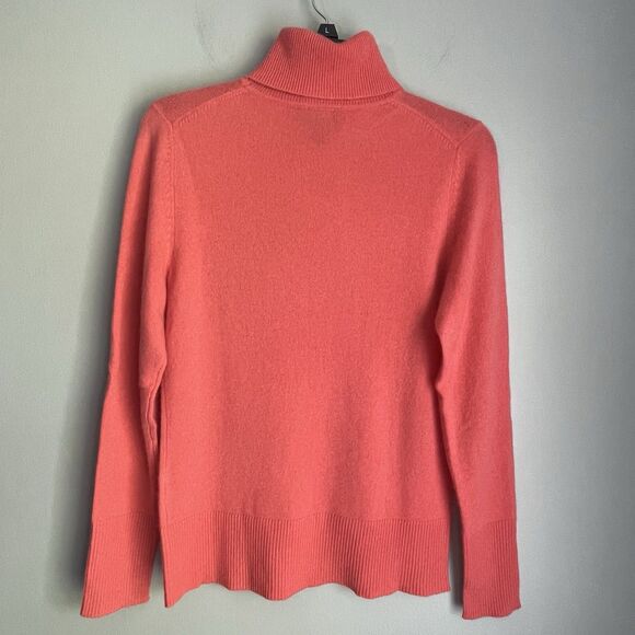 Coral Cashmere Sweater Victor Alfaro Women's Size S Turtleneck Pullover Fall - Picture 2 of 11